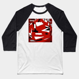 White and black on red II Baseball T-Shirt